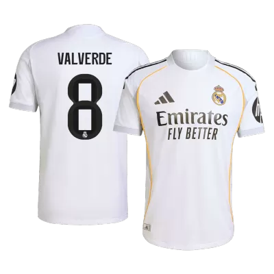 Real Madrid VALVERDE #8 Home Soccer Jersey 2025/26 - Player Version - acejersey