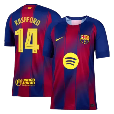 Men's Barcelona RASHFORD #14 Home Soccer Jersey 2025/26 - UCL - acejersey