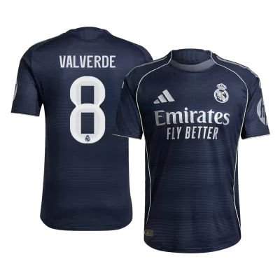 Real Madrid VALVERDE #8 Away Soccer Jersey 2025/26 - Player Version - acejersey