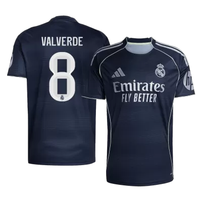Men's Real Madrid VALVERDE #8 Away Soccer Jersey 2025/26 - acejersey