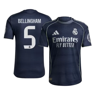 Real Madrid BELLINGHAM #5 Away Soccer Jersey 2025/26 - Player Version - acejersey