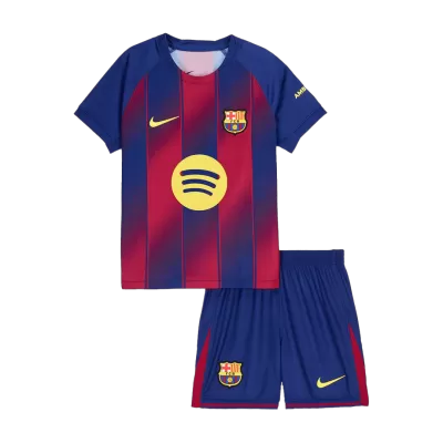 Kid's Barcelona Home Jersey Kit(Jersey+Shorts) 2025/26 - acejersey