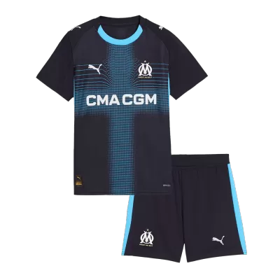 Kid's Marseille Away Jersey Kit(Jersey+Shorts) 2025/26 - acejersey