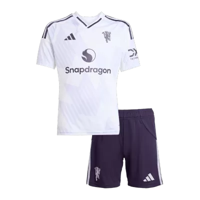 Kid's Manchester United Away Jersey Kit(Jersey+Shorts) 2025/26 - acejersey