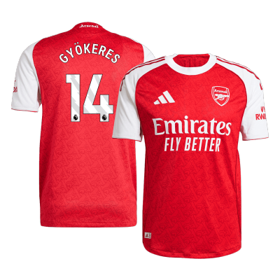 Arsenal GYÖKERES #14 Home Soccer Jersey 2025/26 - Player Version - acejersey