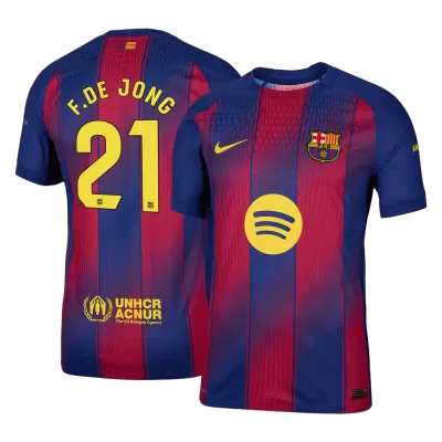 Barcelona F.DE JONG #21 Home Soccer Jersey 2025/26 - Player Version - acejersey