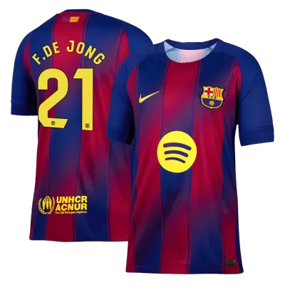 Barcelona F.DE JONG #21 Home Soccer Jersey 2025/26 - acejersey