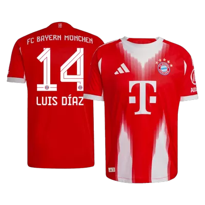 Bayern Munich LUIS DÍAZ #14 Home Soccer Jersey 2025/26 - Player Version - acejersey