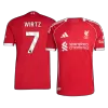 Liverpool WIRTZ #7 Home Soccer Jersey 2025/26 - Player Version - acejersey