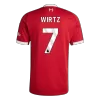 Men's Liverpool WIRTZ #7 Home Soccer Jersey 2025/26 - acejersey