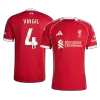 Men's Liverpool VIRGIL #4 Home Soccer Jersey 2025/26 - acejersey