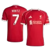 Men's Liverpool WIRTZ #7 Home Soccer Jersey 2025/26 - acejersey
