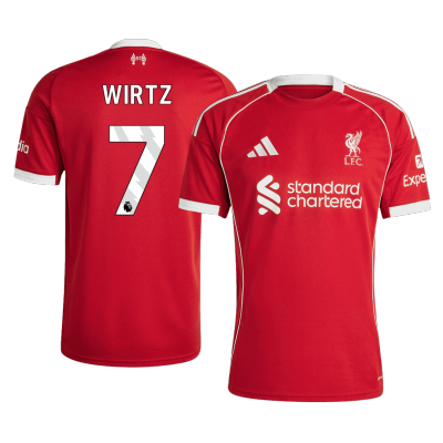 Men's Liverpool WIRTZ #7 Home Soccer Jersey 2025/26 - acejersey