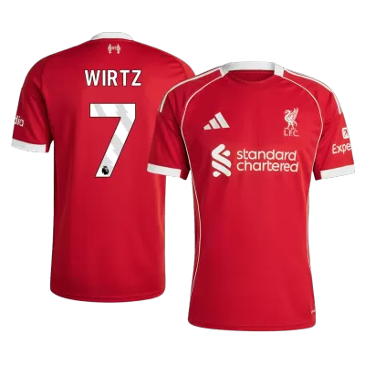 Men's Liverpool WIRTZ #7 Home Soccer Jersey 2025/26 - acejersey