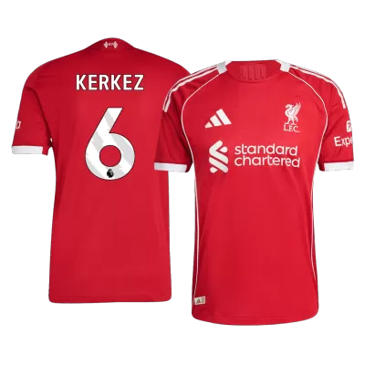 Liverpool KERKEZ #6 Home Soccer Jersey 2025/26 - Player Version - acejersey
