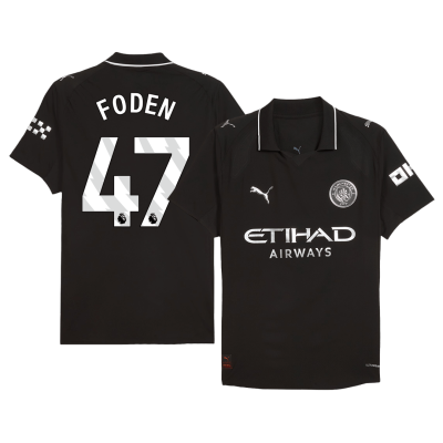 Manchester City FODEN #47 Away Soccer Jersey 2025/26 - Player Version - acejersey