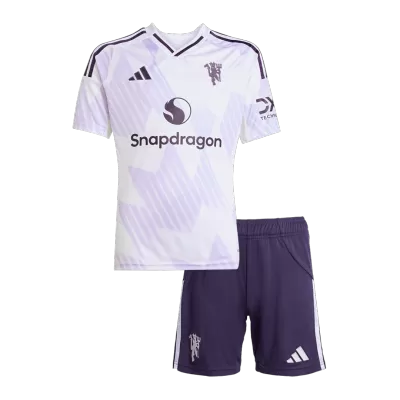 Kid's Manchester United Away Jersey Kit(Jersey+Shorts) 2025/26 - acejersey