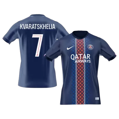 Men's PSG KVARATSKHELIA #7 Home Soccer Jersey 2025/26 - acejersey