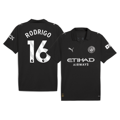 Men's Manchester City RODRIGO #16 Away Soccer Jersey 2025/26 - acejersey