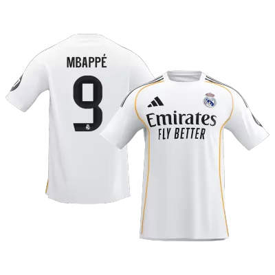 Men's Real Madrid MBAPPÉ #9 Home Soccer Jersey 2025/26 - acejersey
