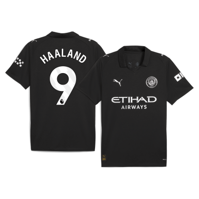 Men's Manchester City HAALAND #9 Away Soccer Jersey 2025/26 - acejersey