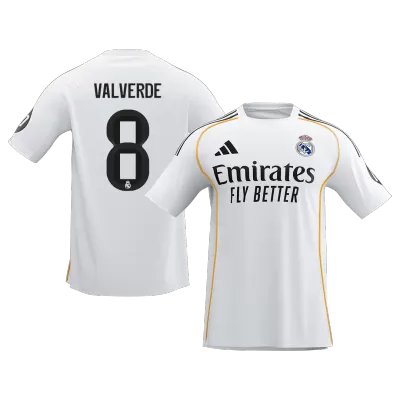 Men's Real Madrid VALVERDE #8 Home Soccer Jersey 2025/26 - acejersey