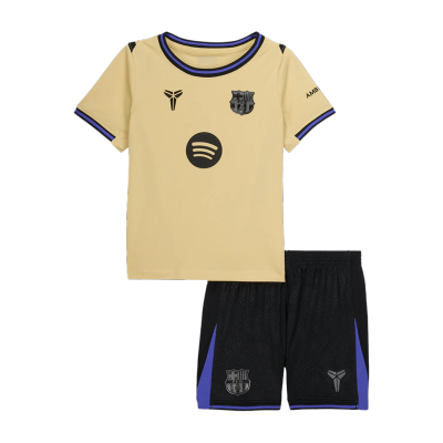 Kid's Barcelona Away Jersey Kit(Jersey+Shorts) 2025/26 - acejersey