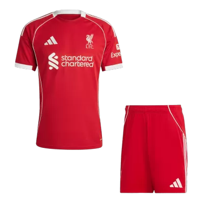 Men's Liverpool Home Jersey (Jersey+Shorts) Kit 2025/26 - acejersey