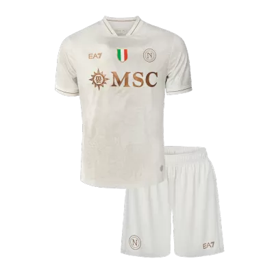 Kid's Napoli Away Jersey Kit(Jersey+Shorts) 2025/26 - acejersey