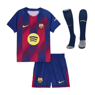 Kid's Barcelona Home Jersey Full Kit 2025/26 - acejersey
